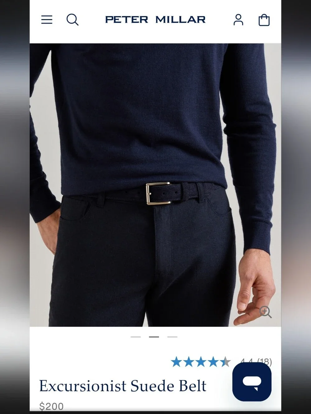 Peter Millar Excursionist Suede Belt